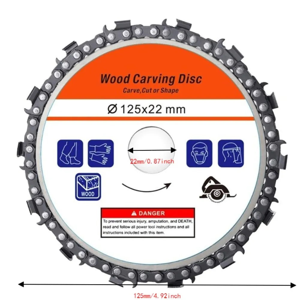 Wood Carving Disc Angle Grinder Chainsaw Blade 4.5" & 5"