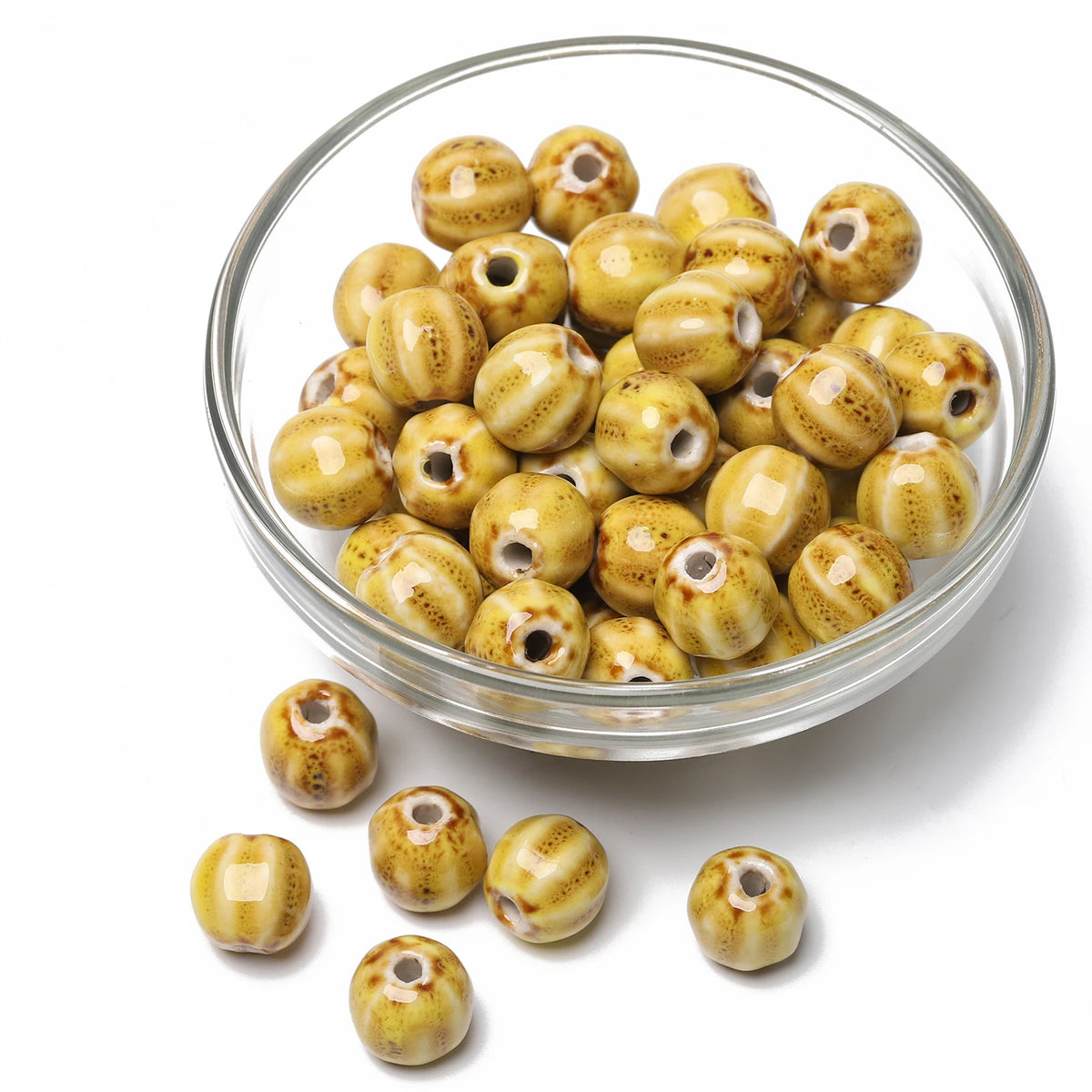 Pumpkin Watermelon Ceramic Beads 11mm – DIY Jewelry Making