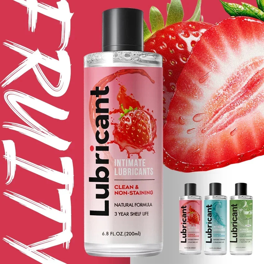 Strawberry Water-Based Personal Lubricant Gel – 120ml/300ml