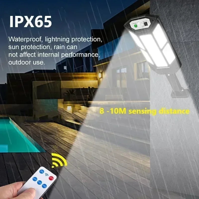 Solar LED Outdoor Light | Motion Sensor, 4 Modes, IP65, 9900LM