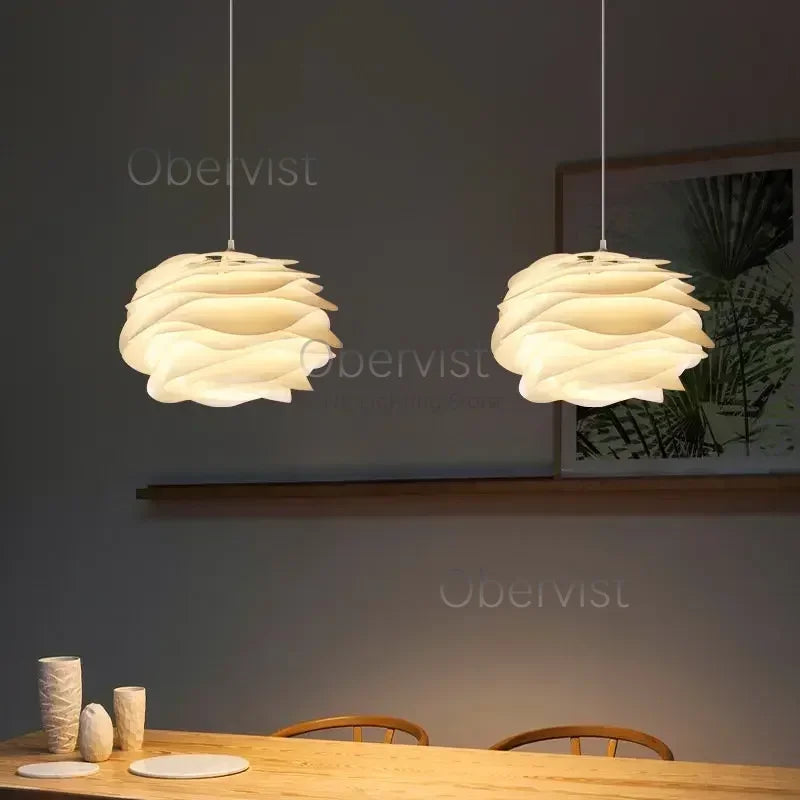 White Rose Petal Pendant Light – Acrylic Chandelier E27