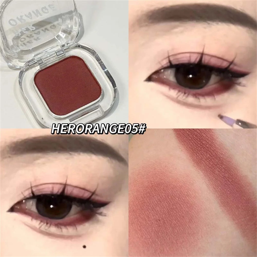 Red Brown Matte Shimmer Eyeshadow Palette – Multifunctional