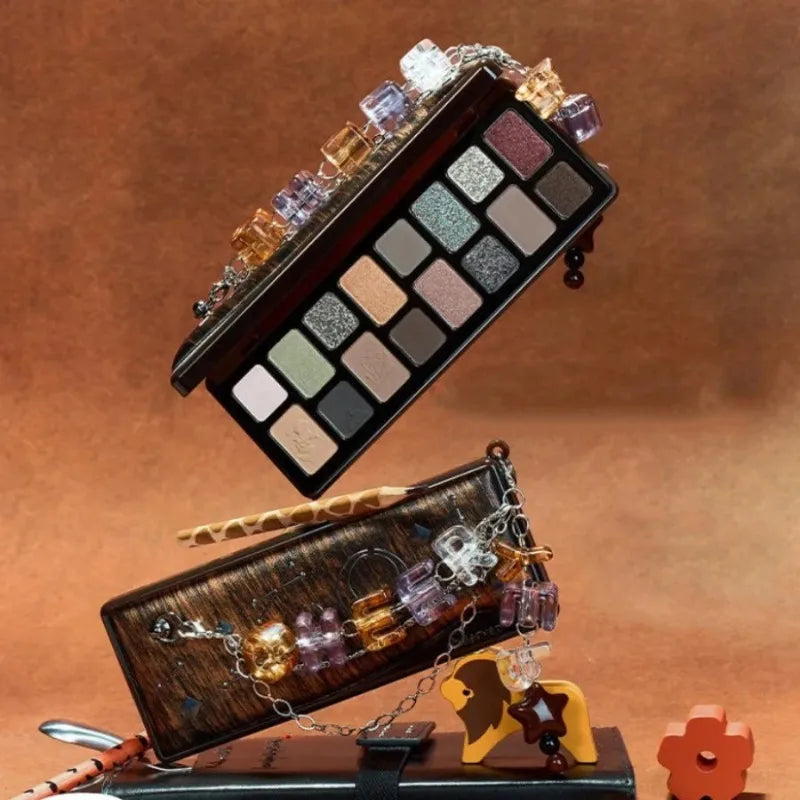 16-Color Eyeshadow Palette – Glitter, Matte & Shimmer Earth Tones