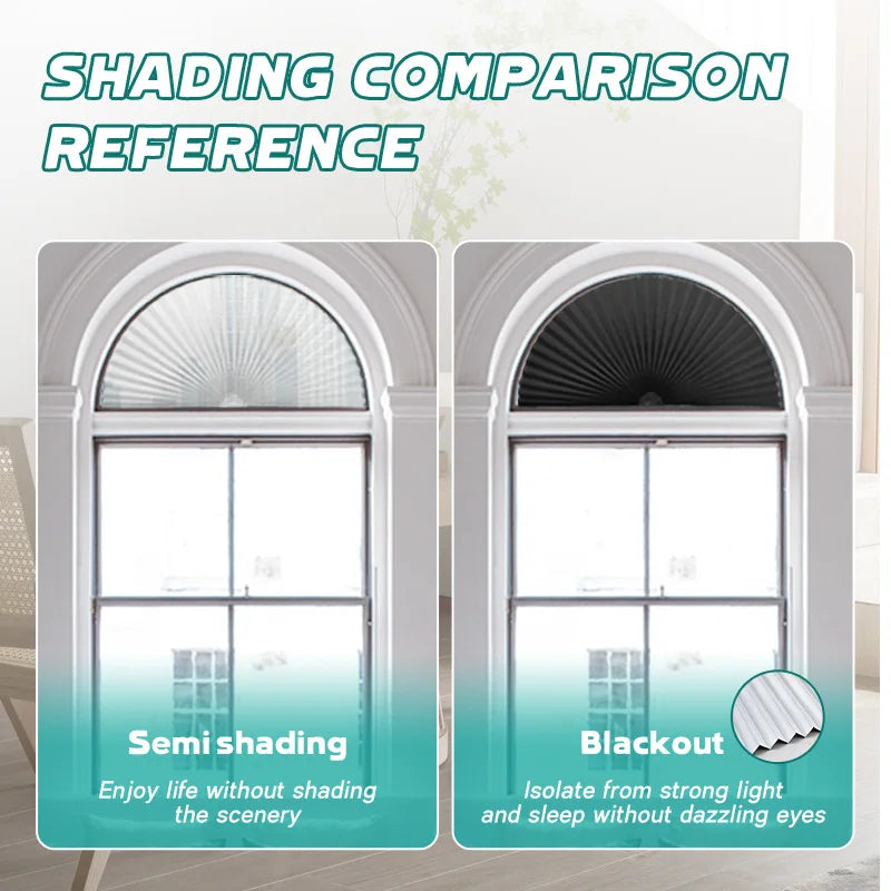 Arched Window Pleated Blinds | Light Filtering to Blackout DIY