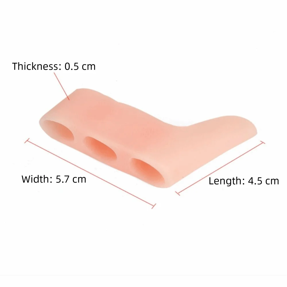Silicone Toe Straightener Separator 2-Pack | Three-Hole Design