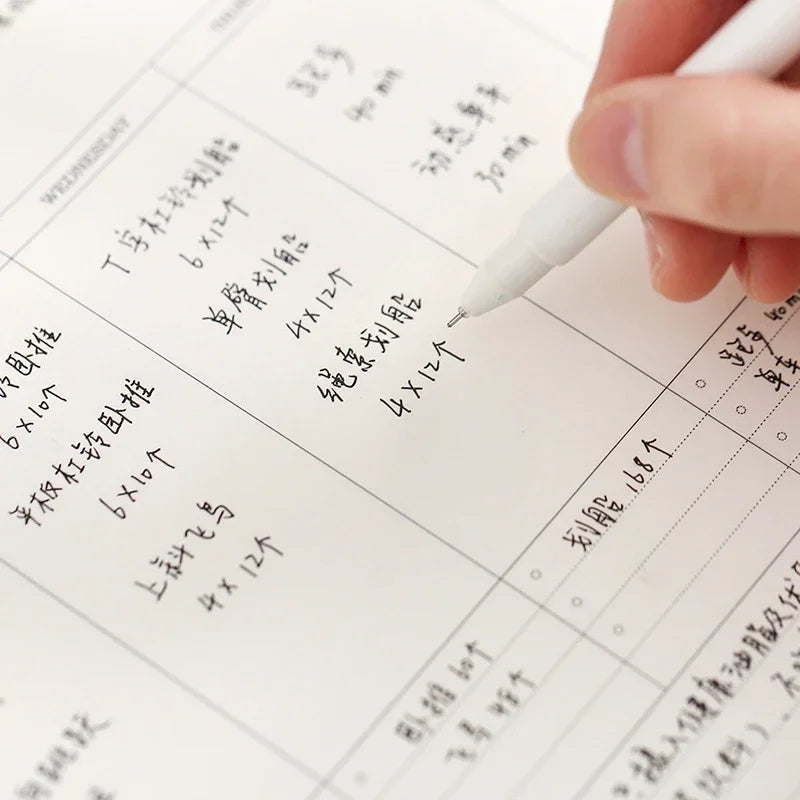 Undated Weekly & Monthly Planner Notebook | Korean Stationery