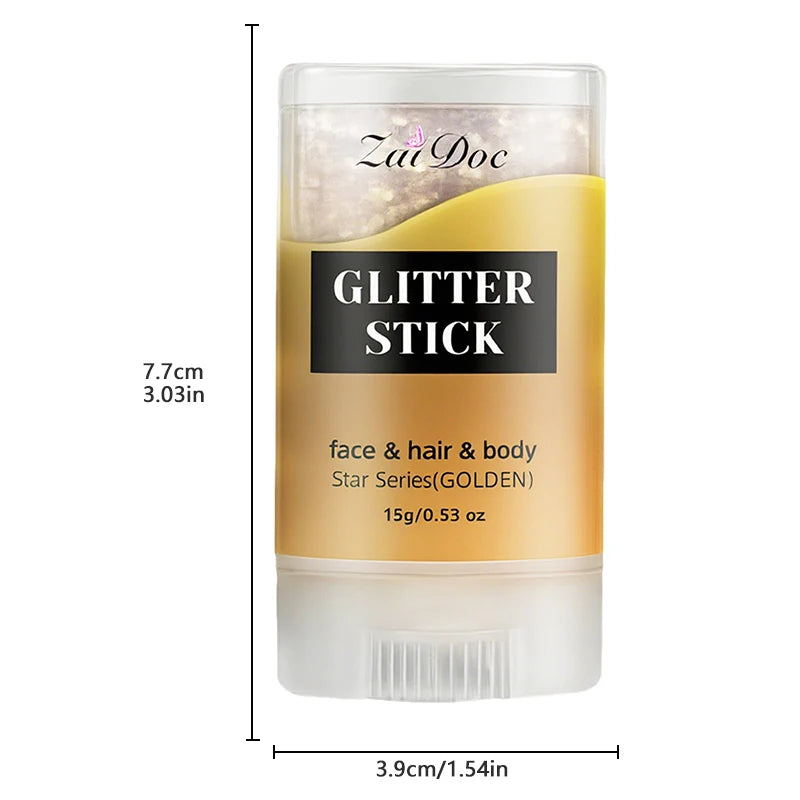 ZaiDoc 12pc Glitter Sticks – 6 Colors Face Hair Body Shimmer