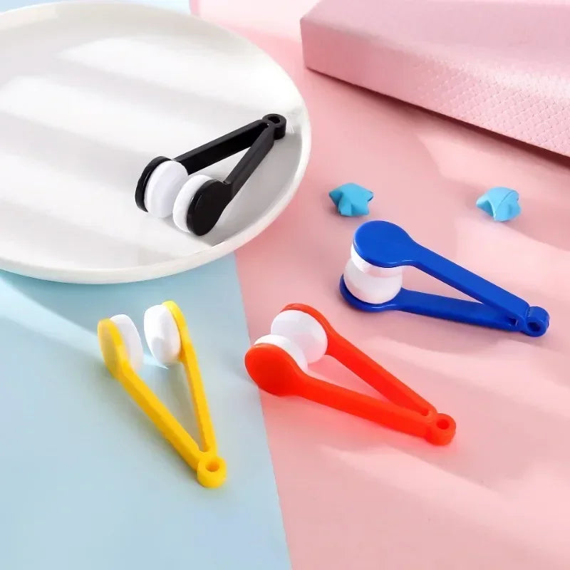 Two-Side Microfiber Glasses Cleaning Brush | Portable Lens Cleaner