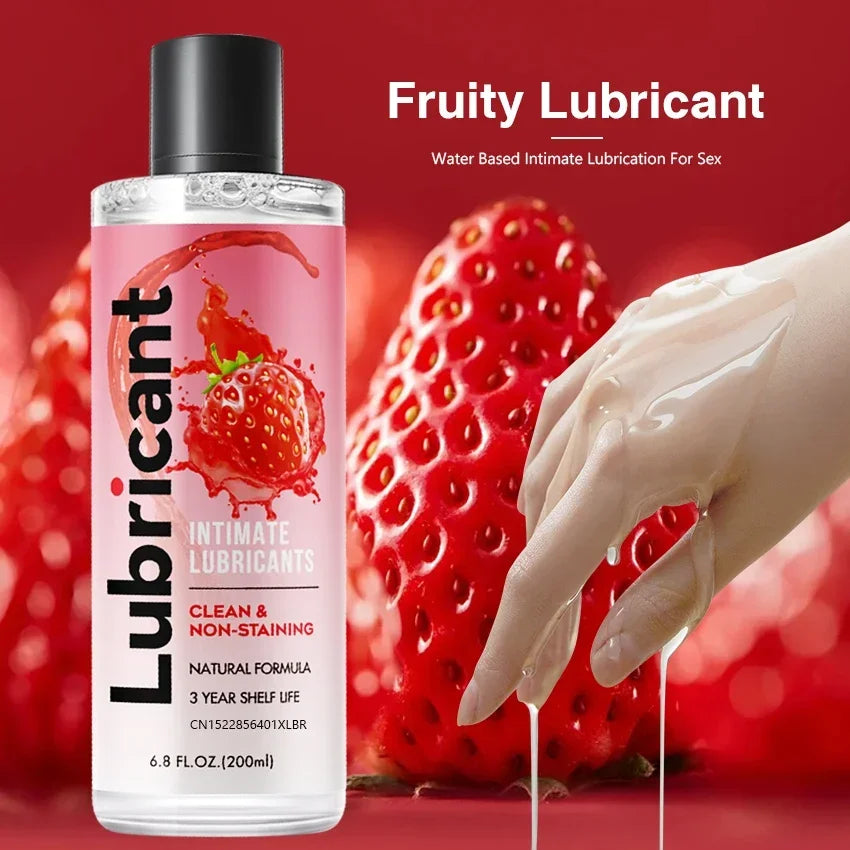 Strawberry Water-Based Personal Lubricant Gel – 120ml/300ml