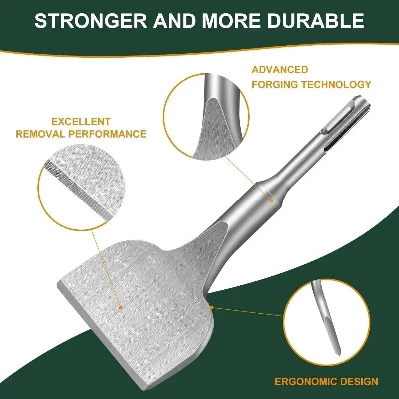 SDS Plus Masonry Chisel Set – Point, Groove & Flat 75x165mm