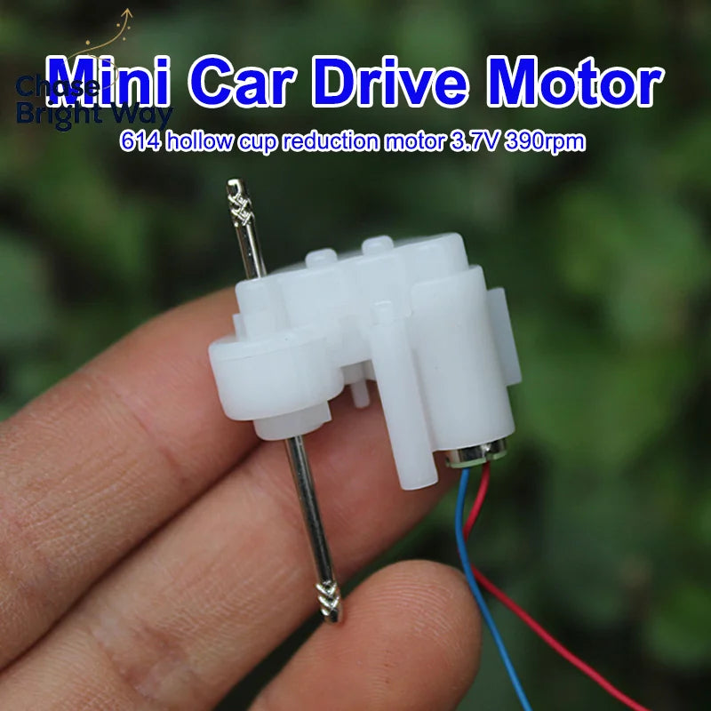 Mini 614 Coreless Gear Motor DC 3.7V 390RPM Dual Shaft DIY