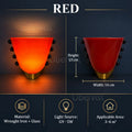 Vintage Teacup Stained Glass Wall Lamp – LED E27 Bedside Light