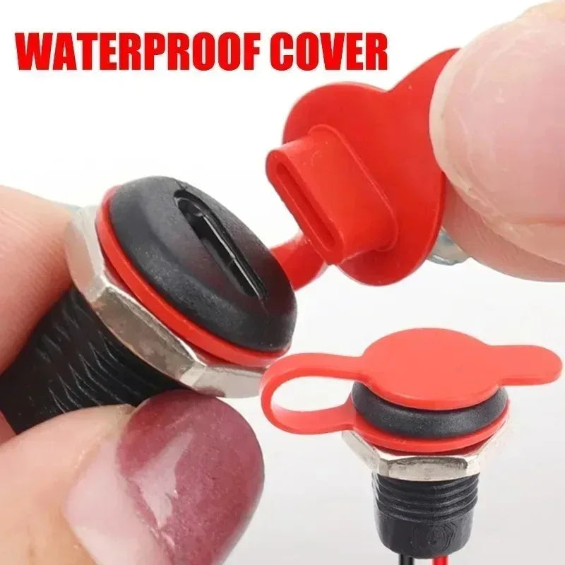 Waterproof Type-C Female Socket USB Connector 2-Pin Chassis Jack