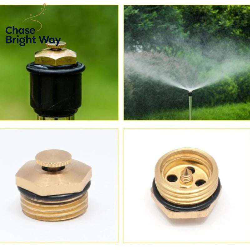 Brass Adjustable Garden Sprinkler Nozzle | Multi-Pattern Spray