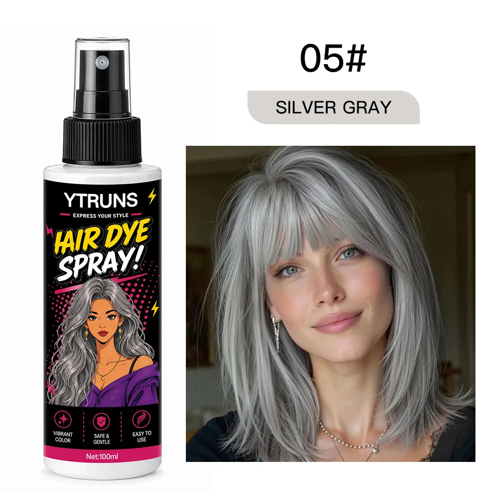 YTRUNS Temporary Hair Color Spray – Washable Quick Dry