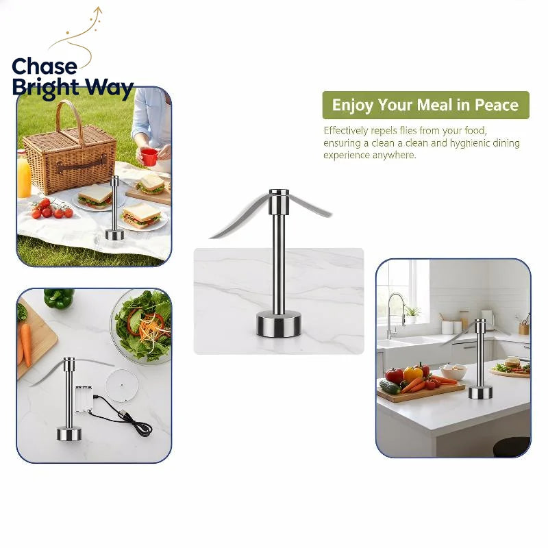 Fly Repellent Fan – Tabletop Outdoor Meal Protection