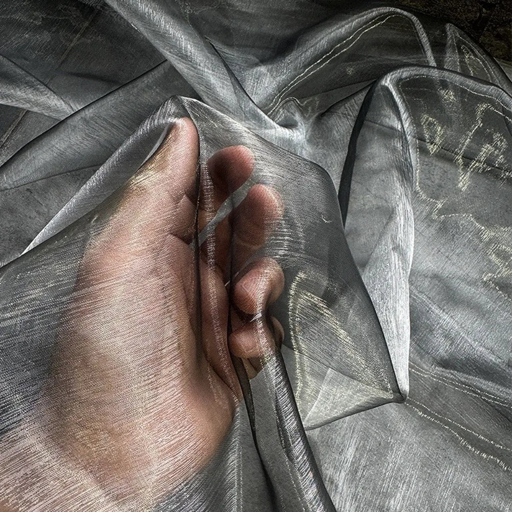 Crystal Organza Fabric – Glossy Sheer Mesh Cloth 1m × 1.5m