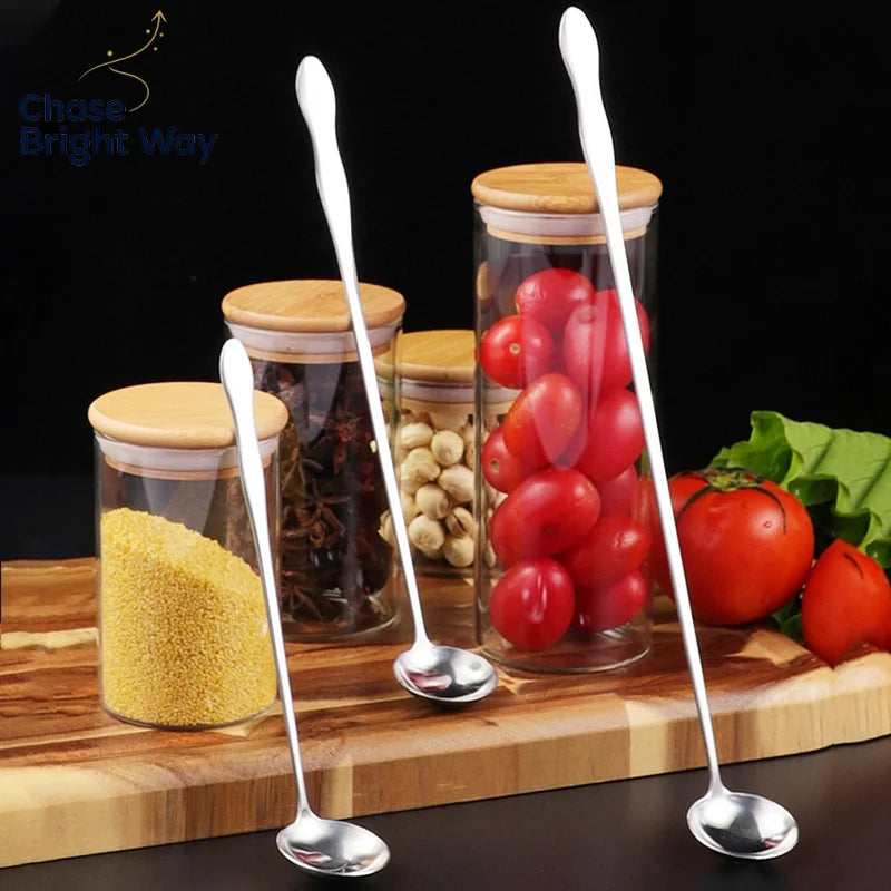 Stainless Steel Pickle Fork & Spoon Set – Long Handle Jar Grabber
