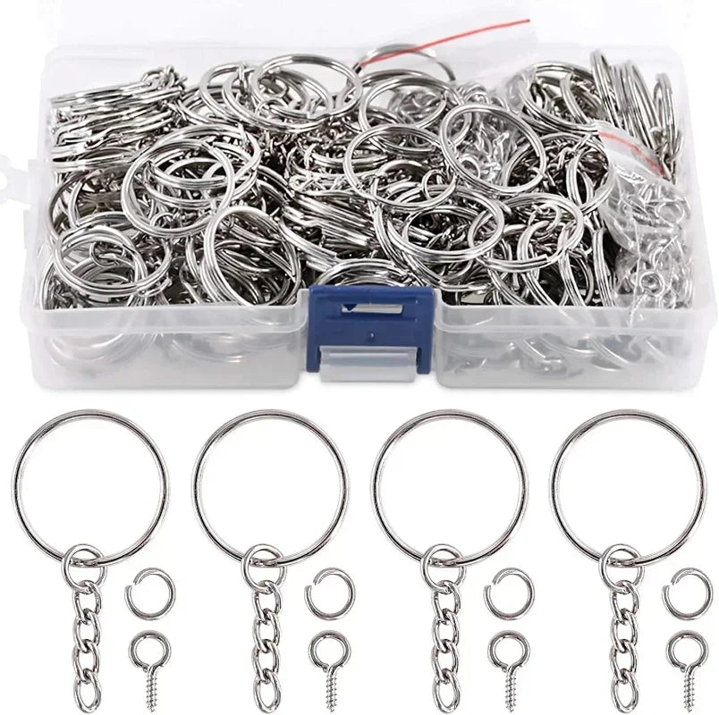 Stainless Steel Split Key Rings Anti-Rust 20mm 25mm 30mm