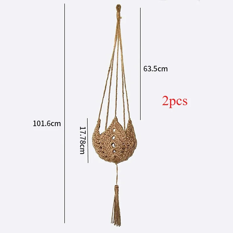 Macrame Plant Hanger – Natural Hemp Rope Hanging Planter