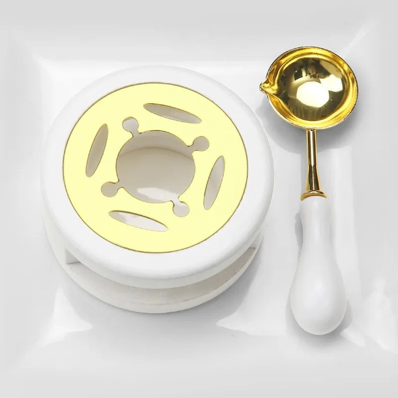 Wax Seal Melting Furnace Set – Metal Spoon & Stamp Kit