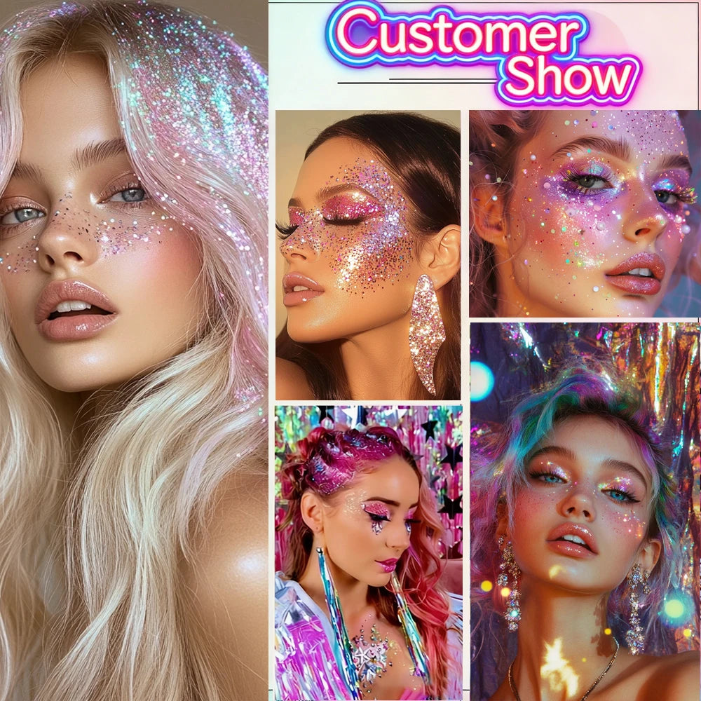 Mermaid Star Sequin Glitter Gel Stick – Body, Hair & Face