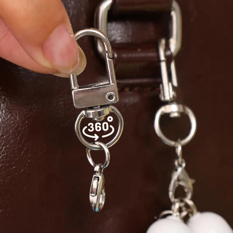 Metal Lobster Clasp Rotating Keychain – 10-Pack DIY Hardware