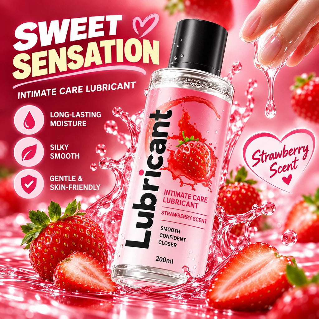 Strawberry Water-Based Personal Lubricant Gel – 120ml/300ml