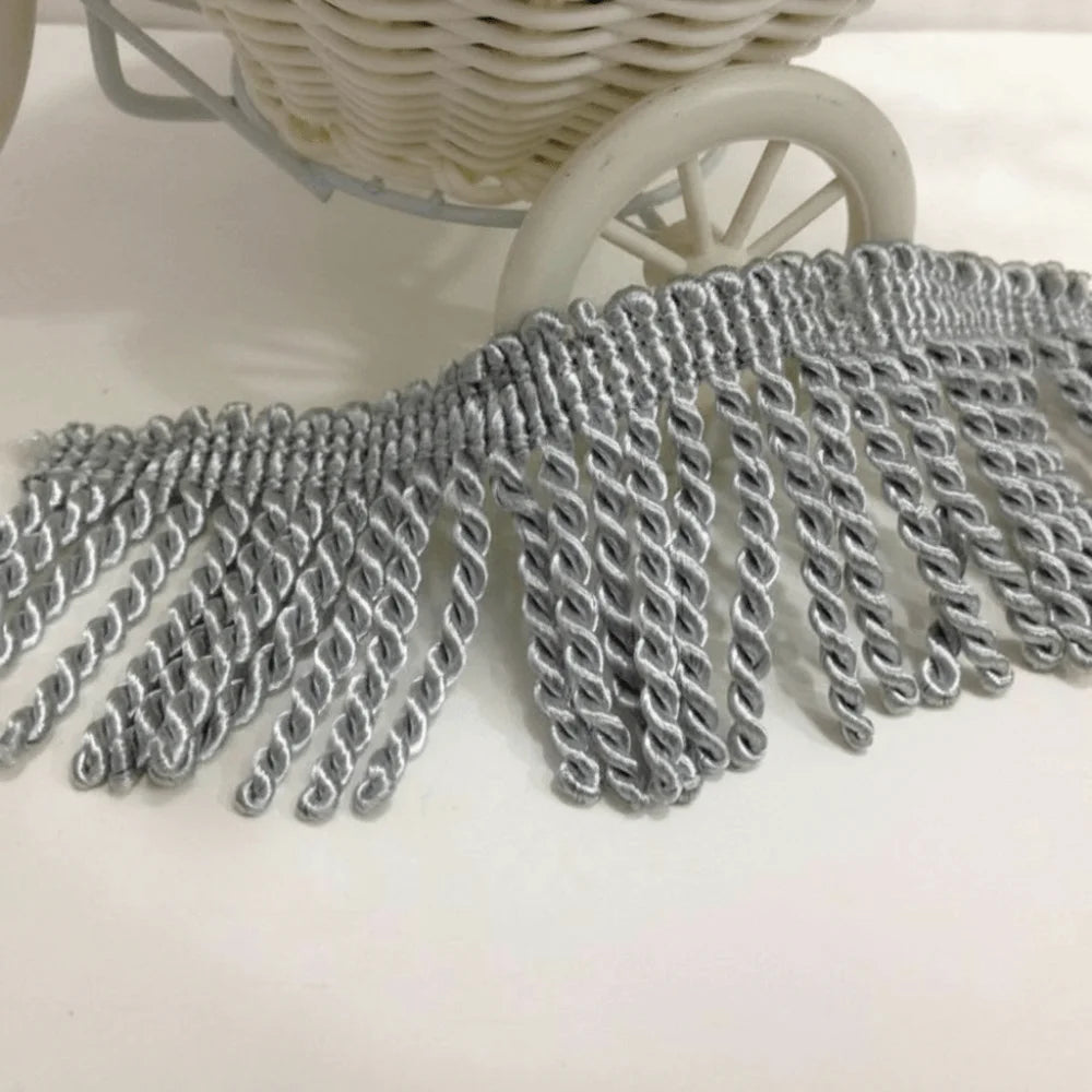 11M Polyester Fringe Tassel Trim 6cm – Upholstery & Craft Ribbon