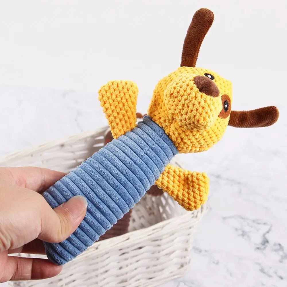 Plush Squeaky Dog Toy – Soft Interactive Sound Chew Toy