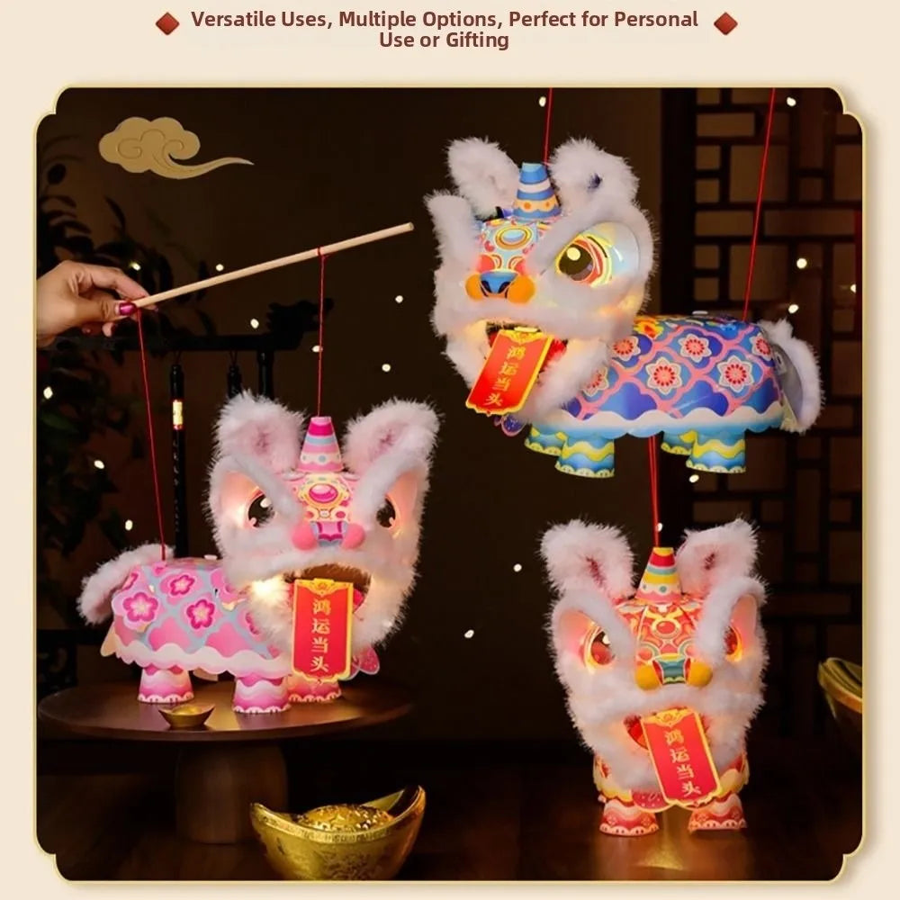 Chinese New Year Handheld DIY Lantern – Dancing Lion Lucky Charm