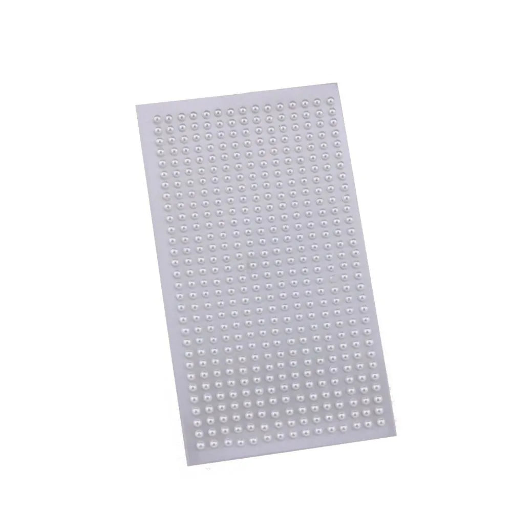 Self-Adhesive Beige Pearl Stickers – Mix 3/4/5/6mm Hair & Face