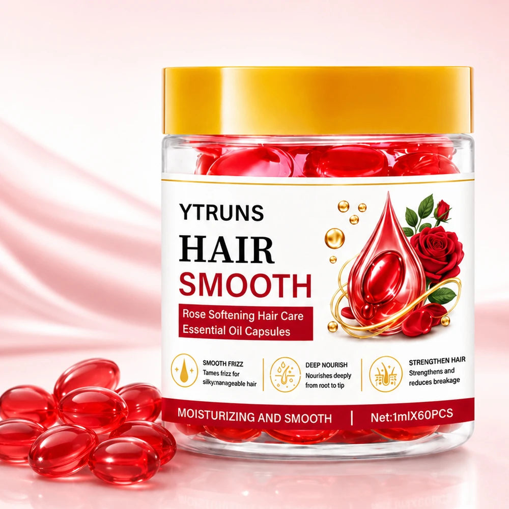Rose Argan Hair Oil Capsules – Smoothing Serum Conditioner