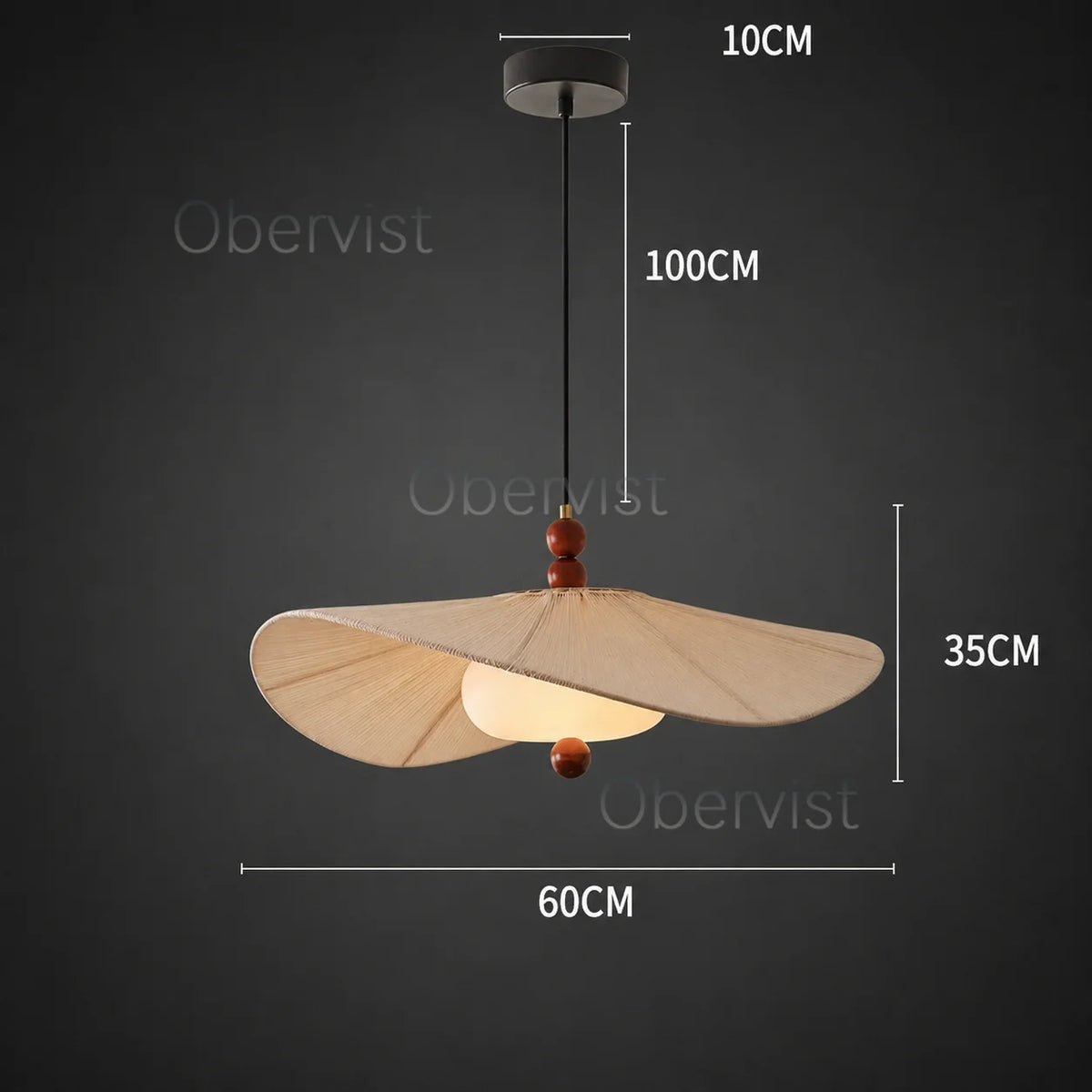 Wabi Sabi Wood Glass Pendant Chandelier – E27 Retro Hanging Light