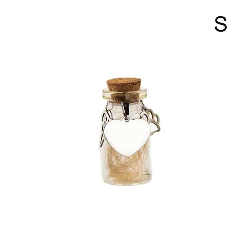 Pet Memorial Keepsake Bottle – Dog & Cat Fur Storage Urn
