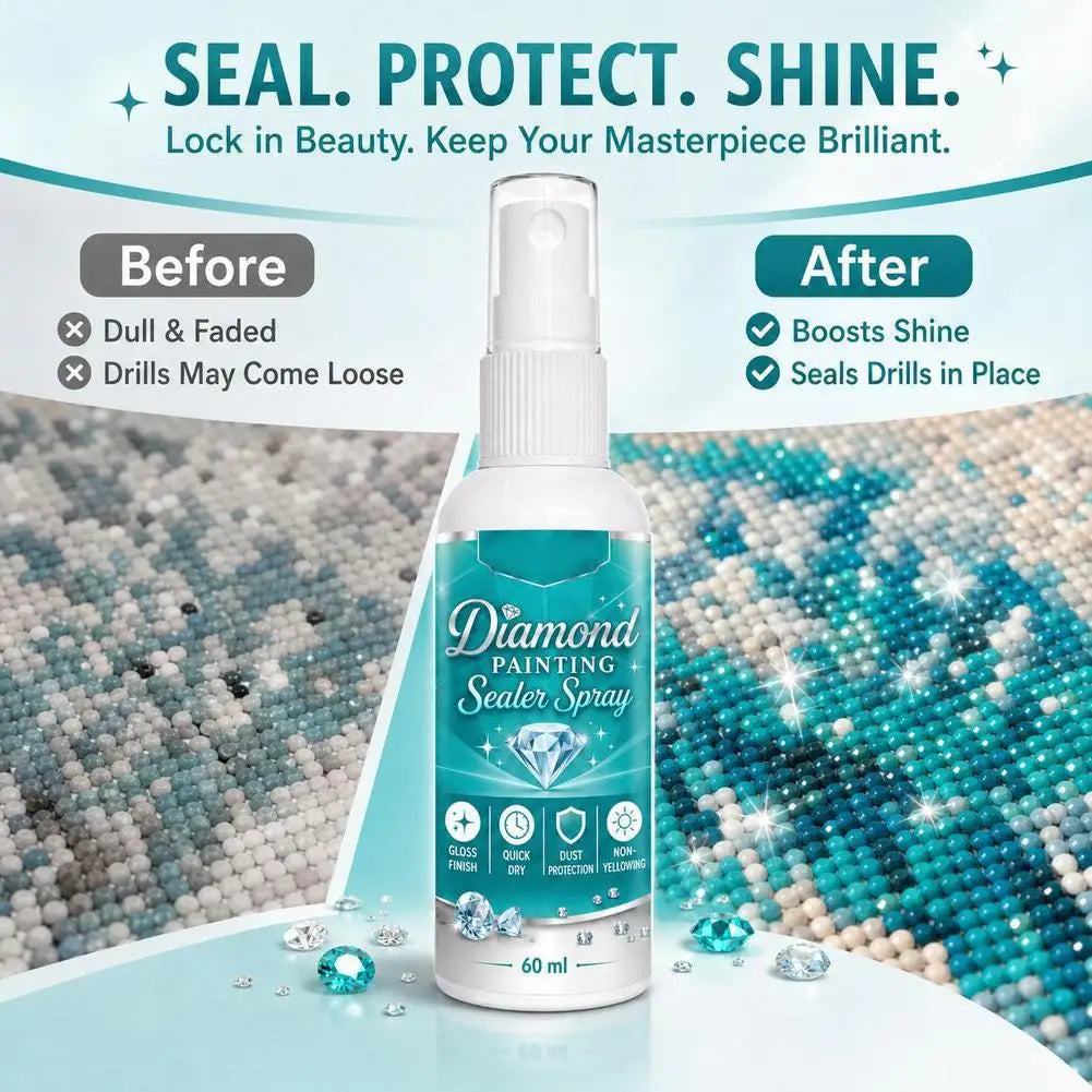 Diamond Painting Sealer Spray 60ml – High Gloss Quick-Dry