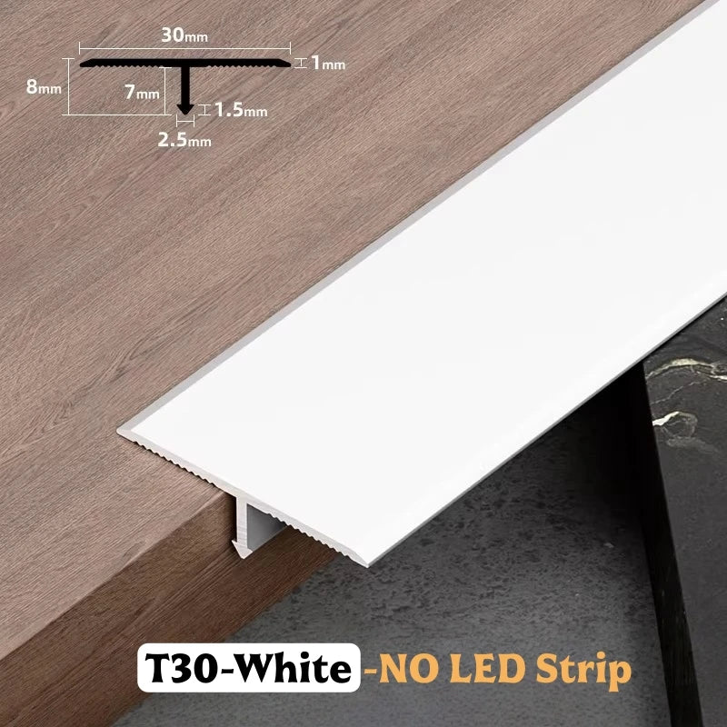 T-Shape Aluminum Floor Transition Strip | Tile Gap Edge Profile
