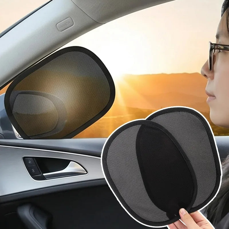 2-Pack Car Side Window Sunshade – UV Block Mesh Cover