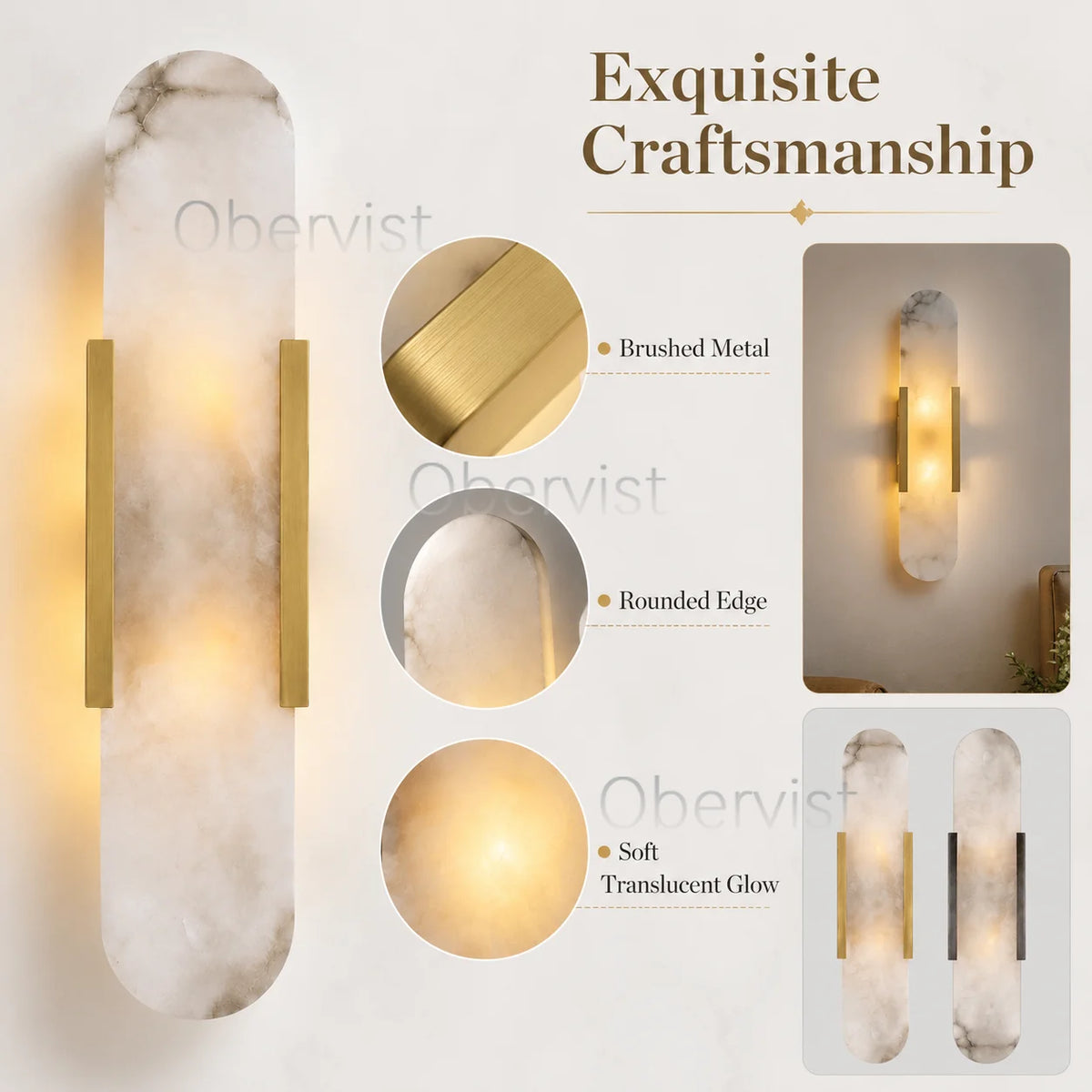 Travertine Cube Wall Sconce – Natural Stone LED Wall Lamp