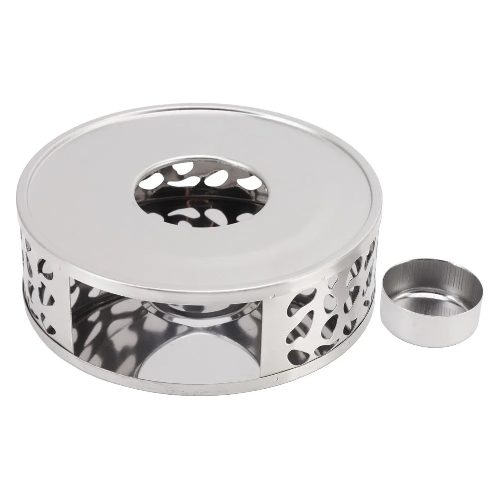 Stainless Steel Teapot Warmer – Hollow Candle Tea Heater