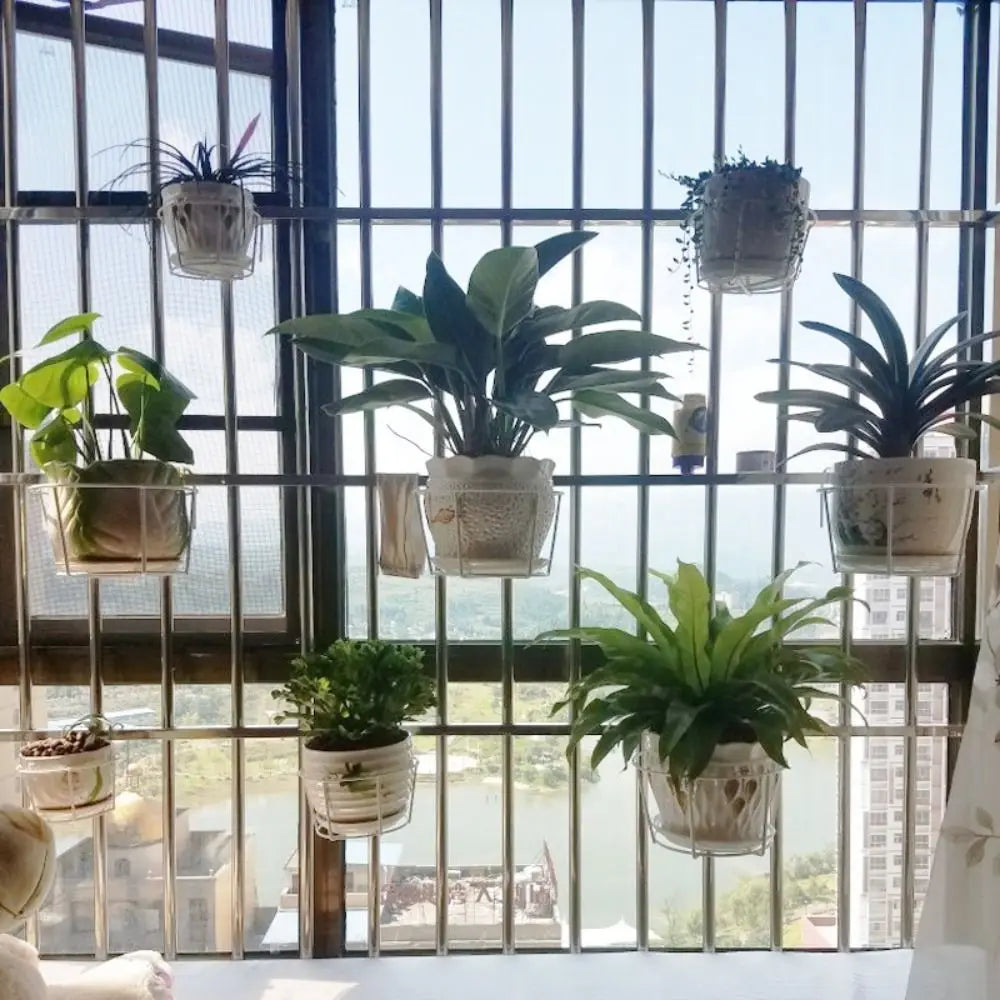 Iron Wall-Mounted Flower Pot Hanging Bracket | Balcony Stand
