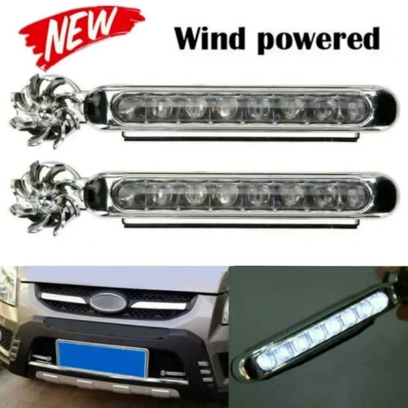 Wind-Powered LED Daytime Running Lights – Universal Car DRL