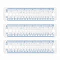 3-Pack Knitting Needle Gauge Ruler & Circle Template Set