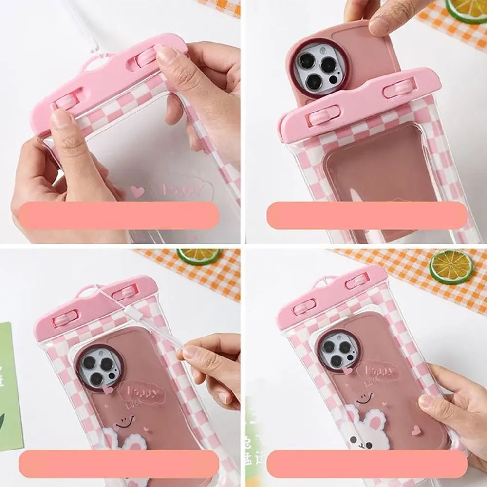 Waterproof Cartoon Rabbit Phone Bag – Shockproof Crossbody Case