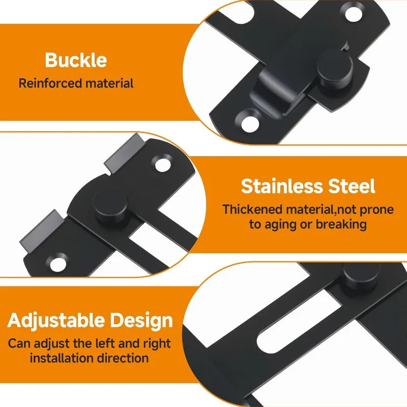 Stainless Steel Toggle Latch – Sliding Barn Door Lock Bolt