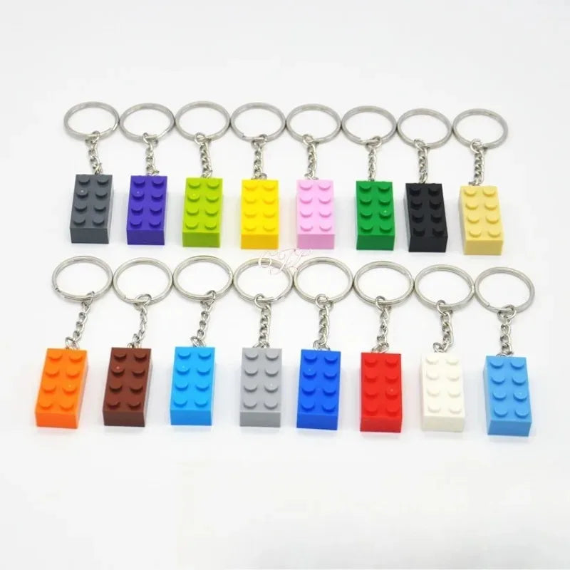 16-Pc MOC 2x4 Building Block Keychain Set – DIY Brick Charm