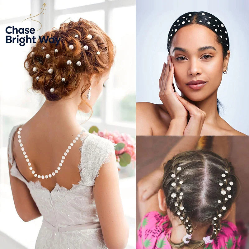 Self-Adhesive Pearl Stickers 220pcs – Face, Hair, Nails & Crafts