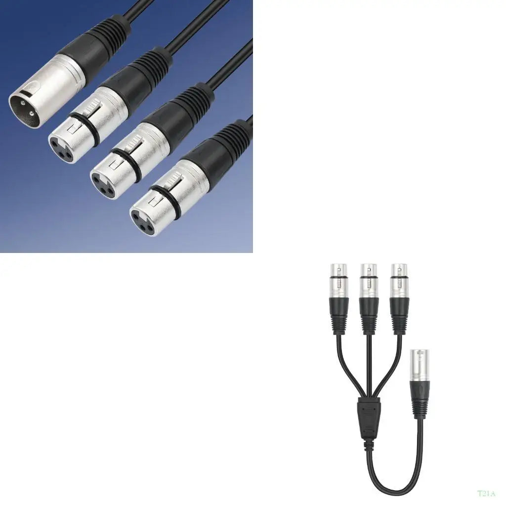 XLR Y-Splitter Cable – OFC, Alloy Housing, 60cm | T21A