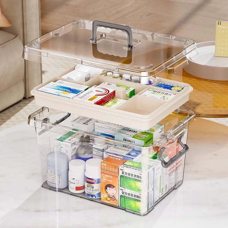 Double Layer Transparent Pill & Medicine Storage Box