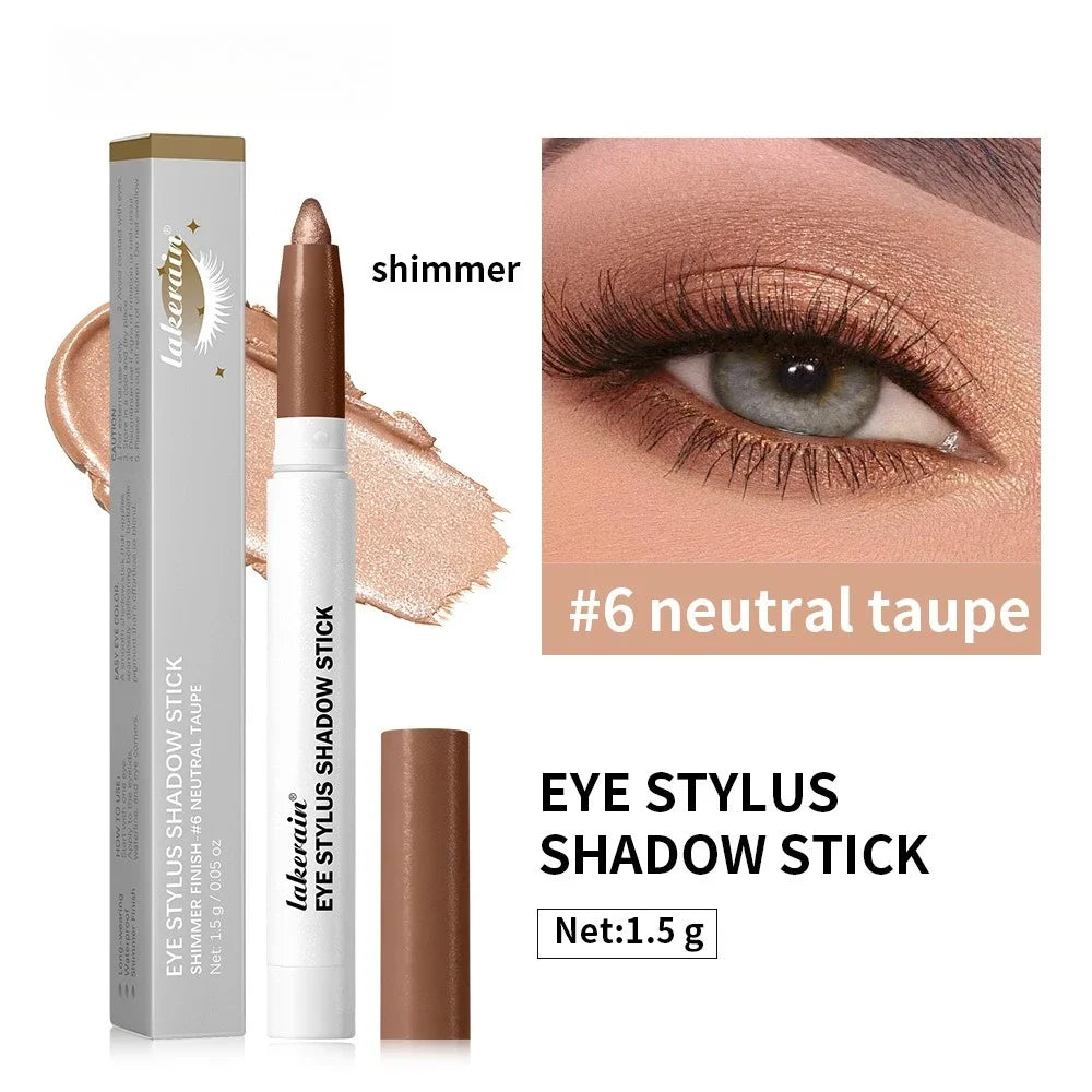 Waterproof Eyeshadow Sticks – 6 Colors Shimmer & Matte Pencil